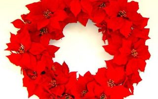 poinsettia wreath holiday